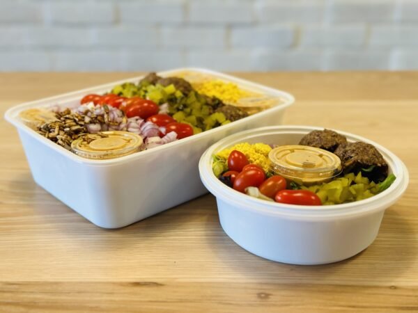 Burger salad bowl in two sizes